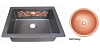 Картинка анонса товара «кухонная мойка bronze de luxe 10305, цвет - old penny (медь с патиной), 64 х 56 х 23 см медная 10305_old_penny_af-02»