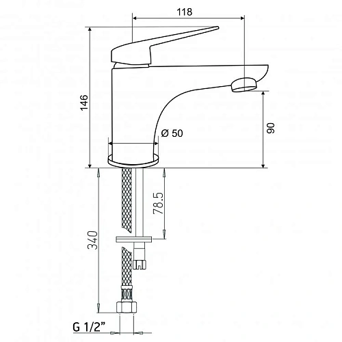 Смеситель для раковины Paini Laguna LAYO205 черный Смеситель для раковины Paini Laguna LAYO205 черный