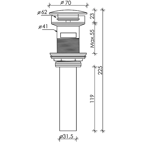 Донный клапан Ceramica Nova CN2000MBx Донный клапан Ceramica Nova CN2000MBx