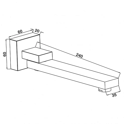 Излив поворотный Swedbe Platta 5512 Излив поворотный Swedbe Platta 5512