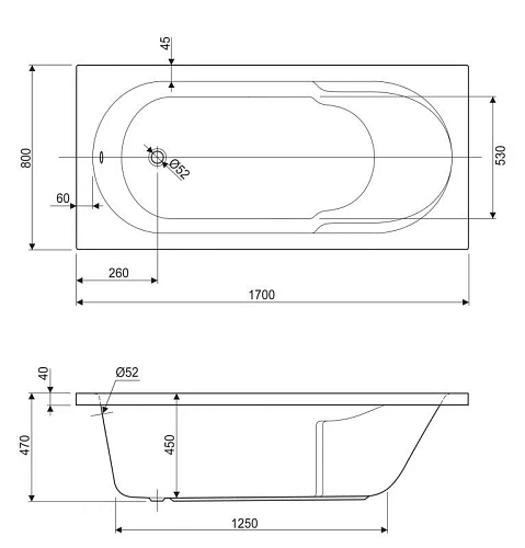 Акриловая ванна CEZARES ARNO-170-80-45-W37 1700x800 белый Акриловая ванна CEZARES ARNO-170-80-45-W37 1700x800 белый