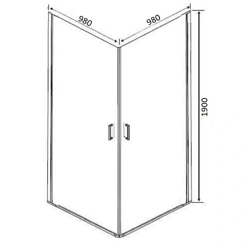 Душевой уголок Orange E04-100TCR без поддона 100х100, стекло прозрачное Душевой уголок Orange E04-100TCR без поддона 100х100, стекло прозрачное