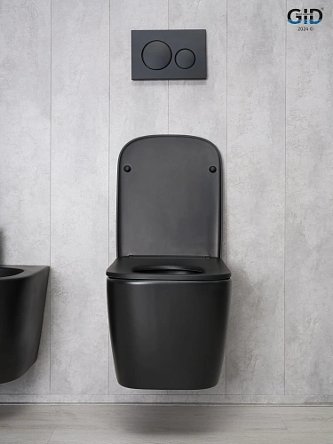 Унитаз подвесной Gid Tr2140Bm 62255Y черный матовый 51x35x37.5 с крышкой микролифт Унитаз подвесной Gid Tr2140Bm 62255Y черный матовый 51x35x37.5 с крышкой микролифт