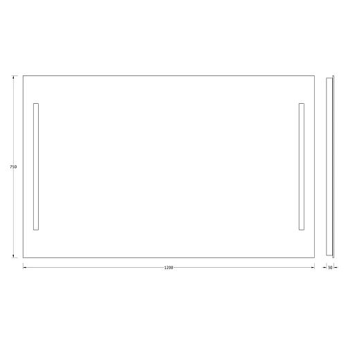 Зеркало Evoform Lumline BY 2020 120х75 см Зеркало Evoform Lumline BY 2020 120х75 см