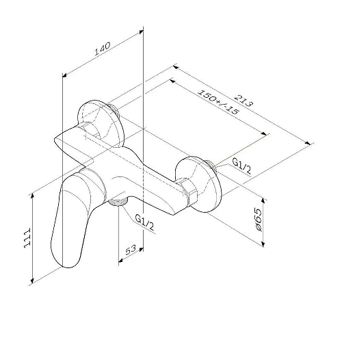 Смеситель для душа AM.PM Sunny F85C20000 хром Смеситель для душа AM.PM Sunny F85C20000 хром