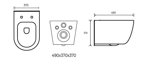 Унитаз подвесной CHARUS BERTA TORNADO EWC700-120WT с сиденьем микролифт Унитаз подвесной CHARUS BERTA TORNADO EWC700-120WT с сиденьем микролифт