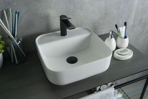 Раковина Gid N9044 51165 накладная белая 38.5x38.5x14 Раковина Gid N9044 51165 накладная белая 38.5x38.5x14