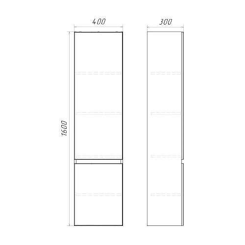 Шкаф-пенал Comforty Лозанна-40П 00-00017837 белый глянец Шкаф-пенал Comforty Лозанна-40П 00-00017837 белый глянец