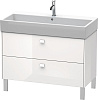 Картинка анонса товара «тумба под раковину duravit brioso br443602222 напольная 98 см белый глянцевый»