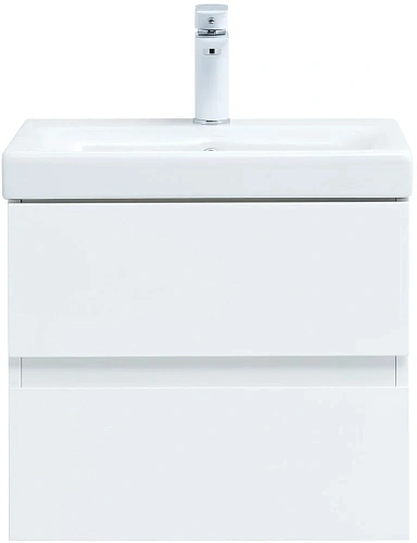 Тумба под раковину Aquanet Беркли 50 белый глянец (2 ящика) 00302347 Тумба под раковину Aquanet Беркли 50 белый глянец (2 ящика) 00302347