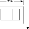 Клавиша смыва TECEplanus для двойной системы смыва 9240322 Клавиша смыва TECEplanus для двойной системы смыва 9240322