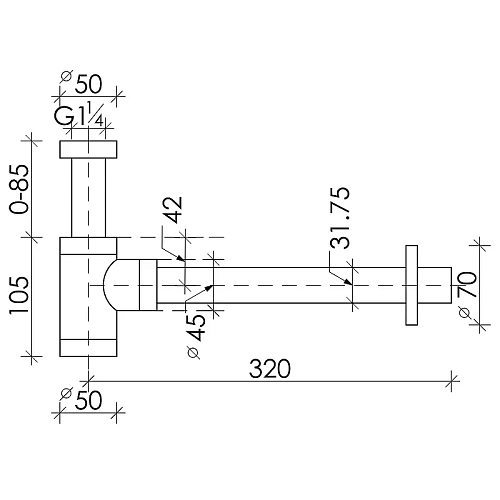 Сифон для раковины Ceramica Nova 70001CH Сифон для раковины Ceramica Nova 70001CH