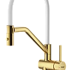 Смеситель для кухни Raglo R86.41.03 с гибким изливом, золотой сатин Смеситель для кухни Raglo R86.41.03 с гибким изливом, золотой сатин