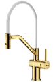 Смеситель для кухни Raglo R86.41.03 с гибким изливом, золотой сатин Смеситель для кухни Raglo R86.41.03 с гибким изливом, золотой сатин