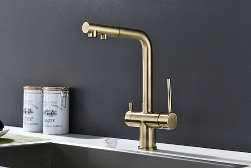 Смеситель для кухни Paulmark SERPENTINE бронза Se213222-BR Смеситель для кухни Paulmark SERPENTINE бронза Se213222-BR