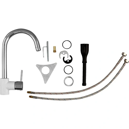 Смеситель для кухни Paini Cox 78CR5722LLMKM белый хром Смеситель для кухни Paini Cox 78CR5722LLMKM белый хром