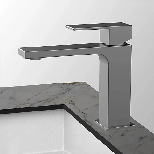 Смеситель для раковины Vincea Cube VBF-1C01GM вороненая сталь Смеситель для раковины Vincea Cube VBF-1C01GM вороненая сталь