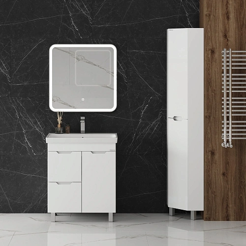 Тумба под раковину Onika Айленд 70 см 107062 напольная, белая, с корзиной (для Адриана 70) Тумба под раковину Onika Айленд 70 см 107062 напольная, белая, с корзиной (для Адриана 70)