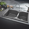 Кухонная мойка GROHE K700 с 2 чашами, 900 x 500 мм, серый гранит (31658AT0) Кухонная мойка GROHE K700 с 2 чашами, 900 x 500 мм, серый гранит (31658AT0)