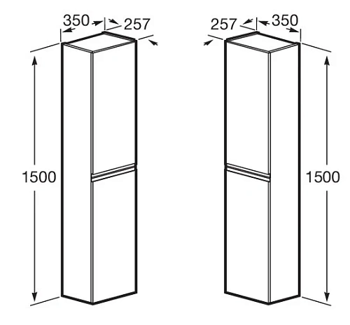 Шкаф-пенал Roca Oleta белый матовый A857650501 Шкаф-пенал Roca Oleta белый матовый A857650501