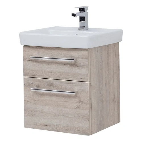 Тумба под раковину DREJA Q MAX, 55 см, подвесная, 2 ящика, дуб кантри 77.0002D Тумба под раковину DREJA Q MAX, 55 см, подвесная, 2 ящика, дуб кантри 77.0002D