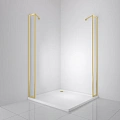 Боковая стенка BelBagno LUCE-20-FIX-C-ORO цвет профиля золото стекло прозрачное Боковая стенка BelBagno LUCE-20-FIX-C-ORO цвет профиля золото стекло прозрачное