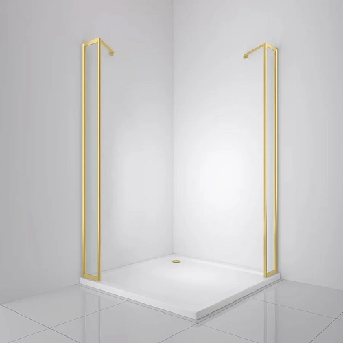 Боковая стенка BelBagno LUCE-20-FIX-C-ORO цвет профиля золото стекло прозрачное Боковая стенка BelBagno LUCE-20-FIX-C-ORO цвет профиля золото стекло прозрачное