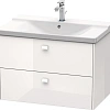 Тумба под раковину Duravit Brioso BR412102222 подвесная 82 см белый глянцевый Тумба под раковину Duravit Brioso BR412102222 подвесная 82 см белый глянцевый