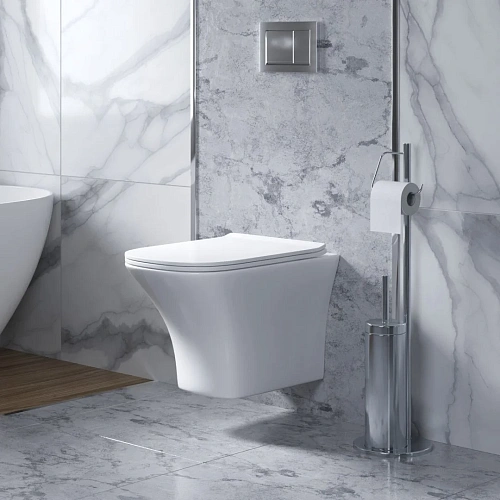 Унитаз подвесной GROSSMAN GR-4476S Galaxy 485x345x360 безободковый с тонкой крышкой Унитаз подвесной GROSSMAN GR-4476S Galaxy 485x345x360 безободковый с тонкой крышкой