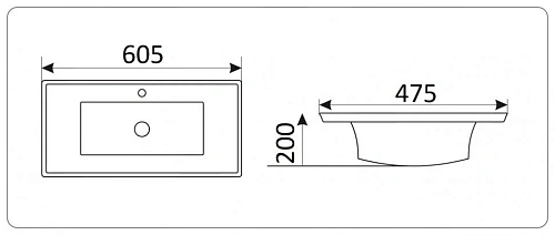 Раковина CeramaLux NYJ851-60 накладная, белый Раковина CeramaLux NYJ851-60 накладная, белый