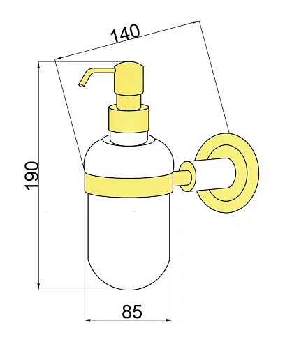 Дозатор жидкого мыла Boheme Murano Cristal 10912-CRST-G Дозатор жидкого мыла Boheme Murano Cristal 10912-CRST-G