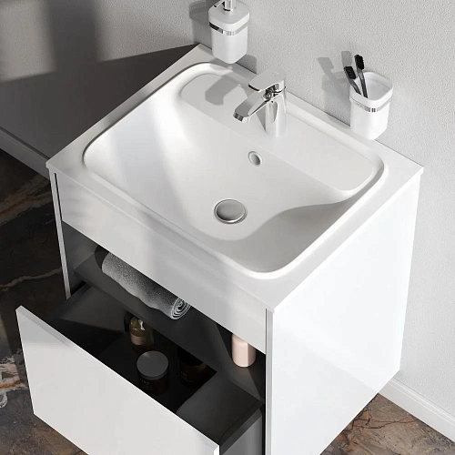 Тумба под раковину AM.PM Func M8FFUX0601WG pull-out, 60 см универсальная, белый Тумба под раковину AM.PM Func M8FFUX0601WG pull-out, 60 см универсальная, белый