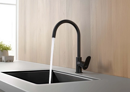 Смеситель для кухни Aquatek ОБЕРОН AQ1282MB Черный матовый Смеситель для кухни Aquatek ОБЕРОН AQ1282MB Черный матовый