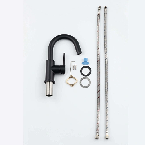 Смеситель для раковины Aquatek ЕВРОПА AQ1307MB Черный матовый Смеситель для раковины Aquatek ЕВРОПА AQ1307MB Черный матовый