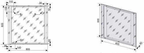 Зеркало Style Line Прованс 80, белый с подсветкой СС-00000445 Зеркало Style Line Прованс 80, белый с подсветкой СС-00000445