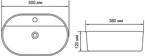 Раковина Aquanet Lake-2-MB 50 накладная, черная матовая LAKE-2-MB Раковина Aquanet Lake-2-MB 50 накладная, черная матовая LAKE-2-MB