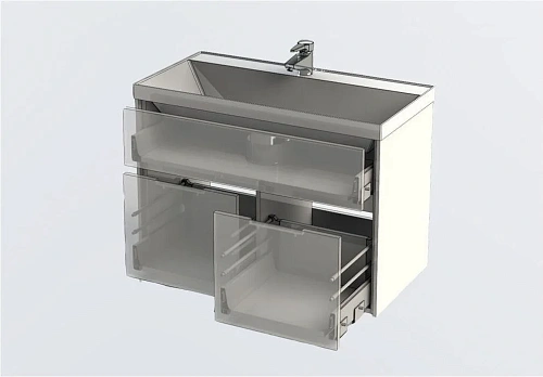 Тумба под раковину Aquanet Латина 90 белый 00179449 Тумба под раковину Aquanet Латина 90 белый 00179449