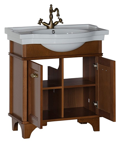 Тумба под раковину Aquanet Николь 80 орех 00180511 Тумба под раковину Aquanet Николь 80 орех 00180511