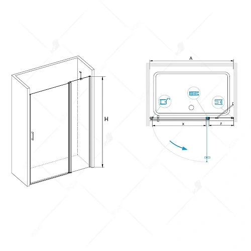 Душевая дверь RGW Leipzig LE-04 06120400-11 Душевая дверь RGW Leipzig LE-04 06120400-11