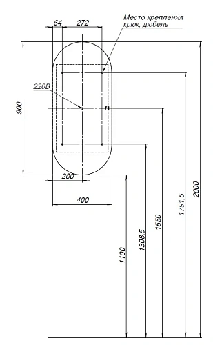Зеркальный шкаф Aquanet Монте 40 00344786 белый, с LED подсветкой Зеркальный шкаф Aquanet Монте 40 00344786 белый, с LED подсветкой