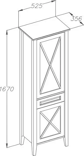 Шкаф-пенал Opadiris Палермо, светлый орех, левый Z0000008255 Шкаф-пенал Opadiris Палермо, светлый орех, левый Z0000008255