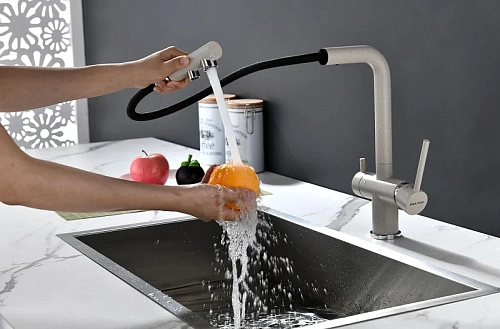 Смеситель для кухни Paulmark SERPENTINE бежевый Se213222-BE Смеситель для кухни Paulmark SERPENTINE бежевый Se213222-BE