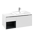 Тумба под раковину Villeroy & Boch Subway 3.0 с подсветкой Pure White / Pure White C571L1VF Тумба под раковину Villeroy & Boch Subway 3.0 с подсветкой Pure White / Pure White C571L1VF