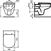 Комплект 3 в 1 Ideal Standard W440101 с подвесным унитазом TEMPO T331101, сиденьем T679401 и инсталл Комплект 3 в 1 Ideal Standard W440101 с подвесным унитазом TEMPO T331101, сиденьем T679401 и инсталл