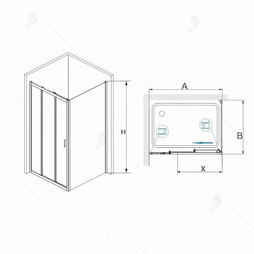 Душевой уголок RGW Passage PA-73 P (PA-13 + 2Z-33) 060873159-11P Душевой уголок RGW Passage PA-73 P (PA-13 + 2Z-33) 060873159-11P