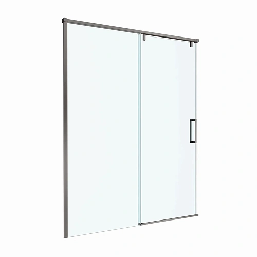 Душевая дверь BelBagno SOFT_CLOSE-1-BF-1-160-C-GM 160 см, профиль оружейная сталь, стекло прозрачное Душевая дверь BelBagno SOFT_CLOSE-1-BF-1-160-C-GM 160 см, профиль оружейная сталь, стекло прозрачное