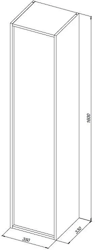 Шкаф-пенал Aquanet Lino (Flat) 35 белый глянец 00295039 Шкаф-пенал Aquanet Lino (Flat) 35 белый глянец 00295039