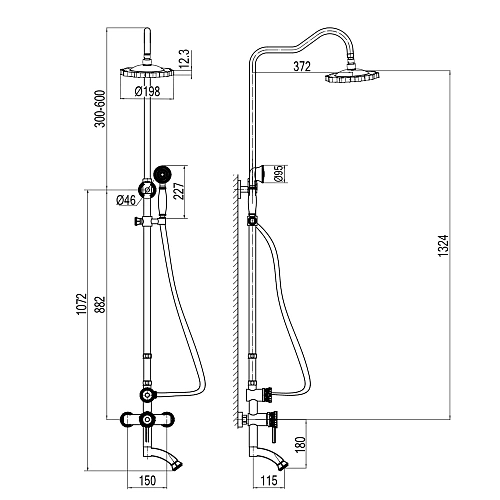 Душевая система Lemark Jasmine (LM6662B) Душевая система Lemark Jasmine (LM6662B)