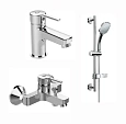 Комплект смесителей Ideal Standard Set IDEALSTYLE B1431AA с душевым гарнитуром Комплект смесителей Ideal Standard Set IDEALSTYLE B1431AA с душевым гарнитуром