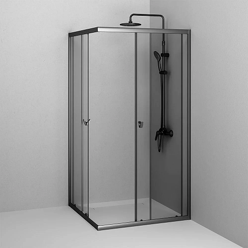 Душевой уголок AM.PM Sunny W87G-403-12090-BT 120x90 черный, стекло прозрачное Душевой уголок AM.PM Sunny W87G-403-12090-BT 120x90 черный, стекло прозрачное